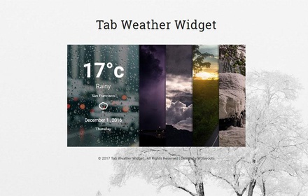 Tab Weather Widget Flat Responsive Widget Template