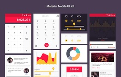Material Mobile UI Kit a Flat Bootstrap Responsive Web Template