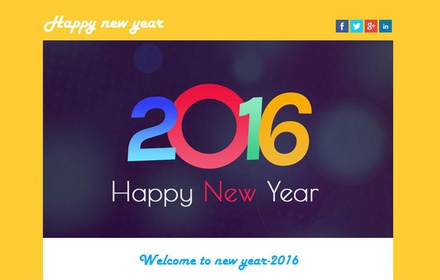 Happy New Year a Newsletter Responsive Web Template