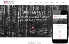 Butterfly a Corporate portfolio Flat Responsive web template