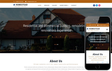 Homestead a Real Estate Category Bootstrap Responsive Web Template