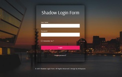 Shadow Login Form a Flat Responsive Widget Template