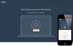 Web Wireframe a Flat Responsive web template