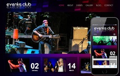 Events Club a Entertainment Mobile Website Template