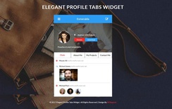 Elegant Profile Tabs Widget Flat Responsive Widget Template