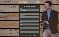 Volunteer Enrollment Form Responsive Widget Template