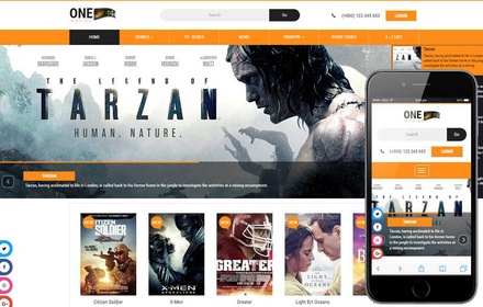 One Movies an Entertainment Category Bootstrap Responsive Web Template