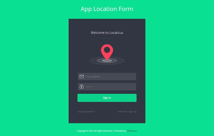 App Location Form Flat Responsive Widget Template