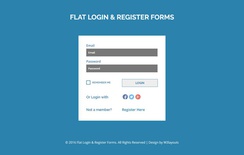 Flat Login And Register Forms A Flat Responsive Widget Template