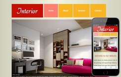 New Interior web template and mobile template for free