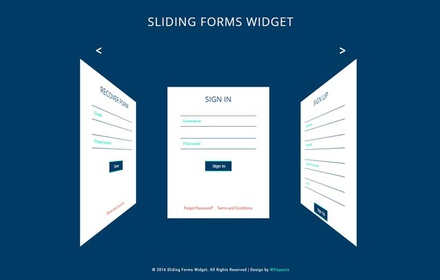 Sliding Forms Widget a Flat Responsive Widget Template