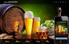Brewery food and drinks Mobile Website Template