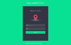 App Location Form Flat Responsive Widget Template