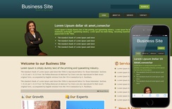 Free Business website template and Mobile website for corporate businesses
