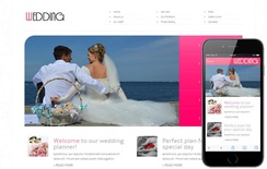 Wedding Planner Mobile Website Template