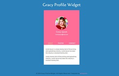 Gracy Profile Responsive Widget Template