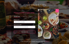 Food Order Form a Flat Responsive Widget Template