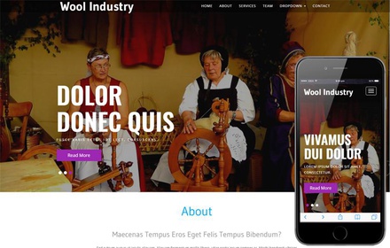 Wool Industry an Industrial Category Bootstrap Responsive Web Template