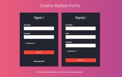 Creative Multiple Forms Flat Responsive Widget Template