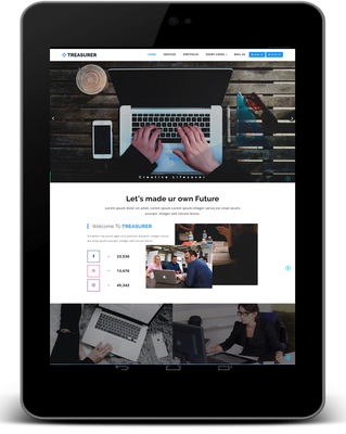 Treasurer a Corporate Category Bootstrap Responsive Web Template