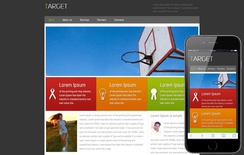 Free Target corporate web template and Mobile template