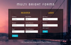 Multi Bright Forms a Flat Responsive Widget Template