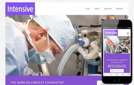 Intensive Hospital Mobile Website Template