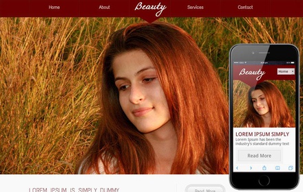 Beauty Parlour Mobile Website Template