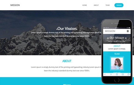 Mission a Corporate Flat Responsive web template