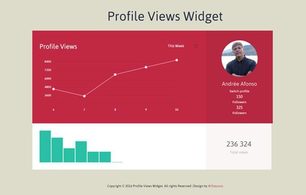 Profile Views Widget Responsive Template
