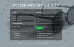 Doctor Appointment Form Flat Responsive Widget Template