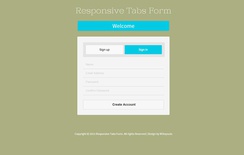 Responsive Tabs Form Responsive Widget Template