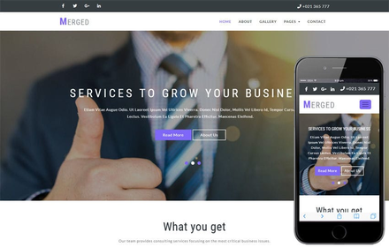 Merged Corporate Category Bootstrap Responsive Web Template