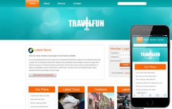 Travel Fun web and mobile website template