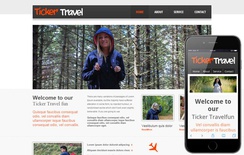 Ticker Travel web and mobile website template for free