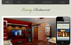 New Luxury Restaurant web template and mobile website template for Hotels and Restaurants