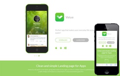 Value a Mobile App based Flat Bootstrap Responsive web template