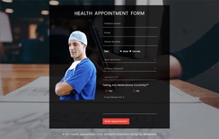 Health Appointment Form a Flat Responsive Widget Template