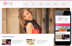Spicy Beauty Spa Mobile Website Template