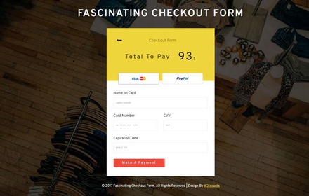 Fascinating Checkout Form Flat Responsive Widget Template