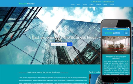 Exclusive Business a Business Category Bootstrap Responsive Web Template