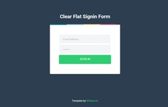 Clear Flat Sign In Form Responsive Widget Template
