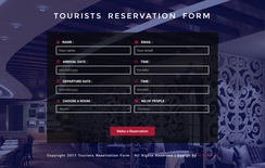 Tourists Reservation Form Responsive Widget Template