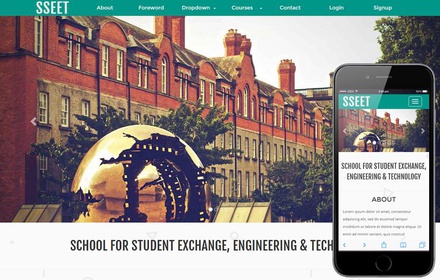 Exchange Education a Education category Responsive Web Template