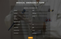 Medical Emergency Form Flat Responsive Widget Template