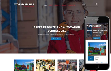 Workmanship an Industrial Category Flat Bootstrap Responsive Web Template