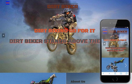 Dirt Biker Sports Category Flat Bootstrap Responsive  Web Template