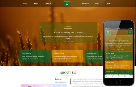 Grains an Agriculture Category Bootstrap Responsive Web Template