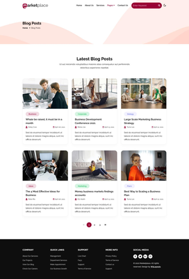 MarketPlace a corporate business website template