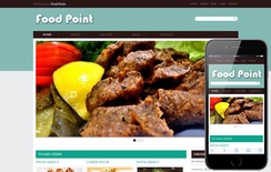 Food Point Web template and mobile website template for free